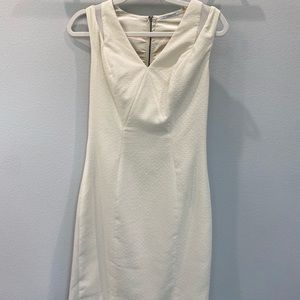 Pearly white Tahari bodycon dress. Skimming, size 2